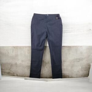 VTG Y2K Tommy Hilfiger Pants Women’s L Navy Pinstripe Slim Ankle Office
